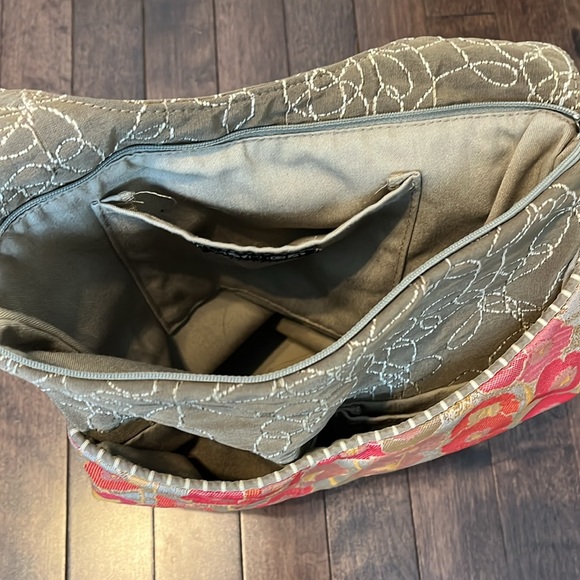 Maruca Café Sling Fabric Adjustable Crossbody Handbag Handmade Pockets Zipper - Picture 7 of 10